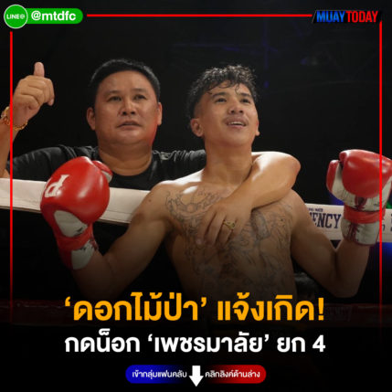 ‘ดอกไม้ป่า’ แจ้งเกิด!  กดน็อก ‘เพชรมาลัย’ ยก 4